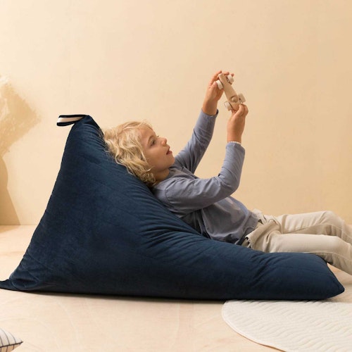 Waschbarer Sitzsack für Kinder – Öko-Samt