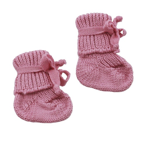 Bio warme Babysocken kbT Schurwolle 0-2 Monate - rosa