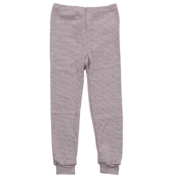 Wolle Seide Leggings Bündchen mauve gestreift