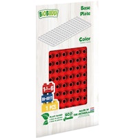 Bauplatte für Stecksteine – Basisplatte rot 12,5x25 cm