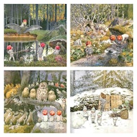 4 StoryLux Silhouetten Kinder des Waldes von Elsa Beskow
