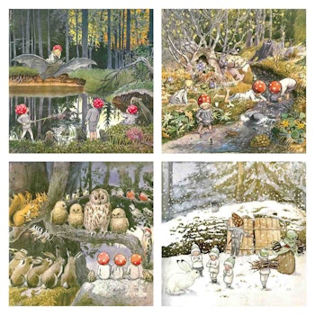 4 StoryLux Silhouetten Kinder des Waldes von Elsa Beskow