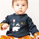 Vorschaubild Navy orange Wendeshirt langarm Eisbären