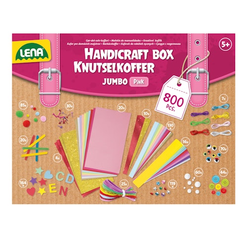 Bastelkoffer groß pink 800 Teile ab 5 Jahren