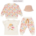 Vorschaubild Blumen Sweat Babyhose Bündchen