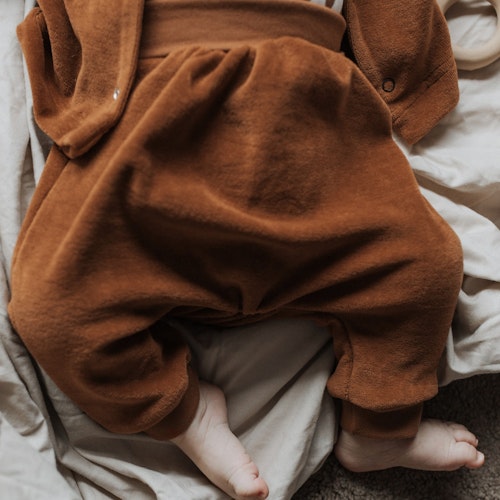 Velours Hose aus Bio Baumwolle hellbraun