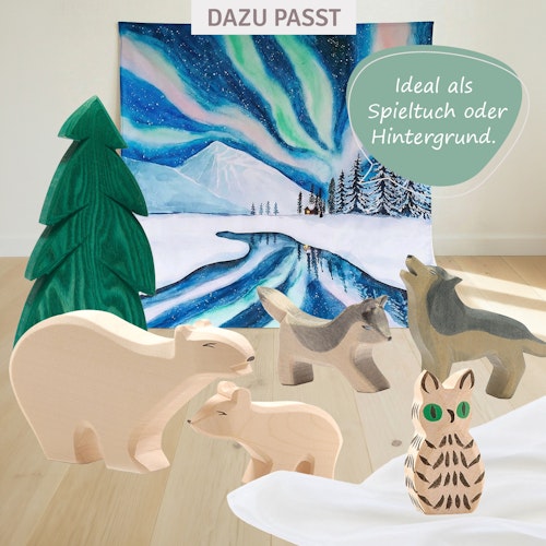 Spieltuch Bio-Baumwolle Polarlichter 100 x 100 cm