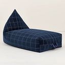 Vorschaubild Samt Sitzsack für Kinder dunkelblau-lila - 119 x 52 x 70 cm