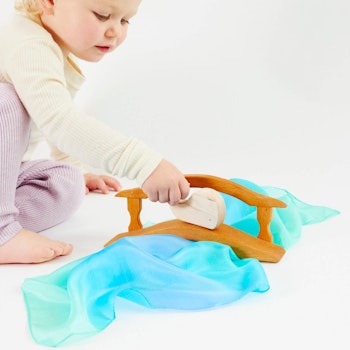 Spieltuch Seide Meer klein 53 x 53 cm