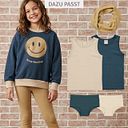 Vorschaubild Pullover beige Wikinger Print