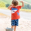 Vorschaubild Hai Shirt kurzarm gestickt