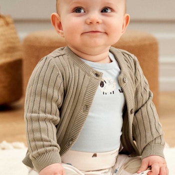 Elegante Strickjacke rose