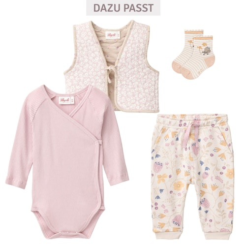 Bequemer Wickelbody langarm flieder