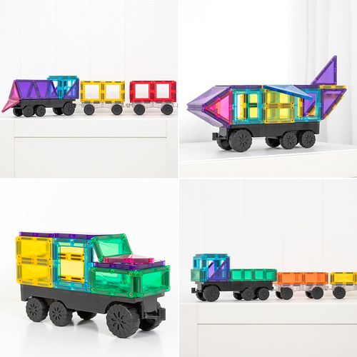 Connetix Magnetbausteine Transportset inkl. Räder 50 Teile