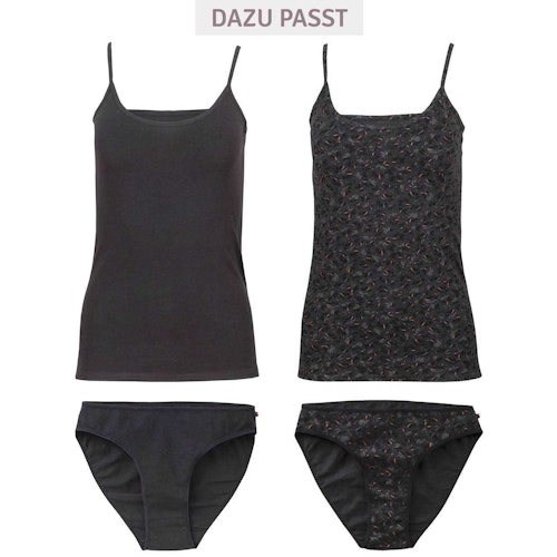 Doppelpack Damenslips Blüten