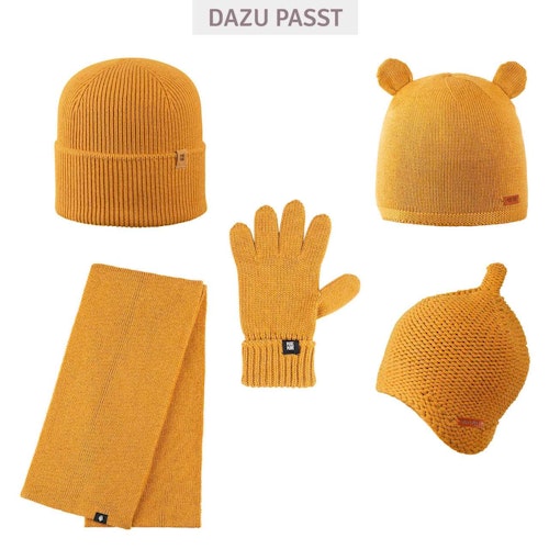 Öhrchen Strickmütze Wolle Seide