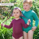 Vorschaubild Wolle Seide Body langarm Druckknöpfe