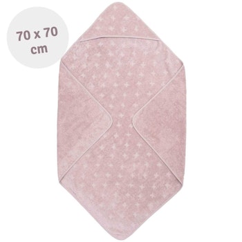 Kapuzenhandtuch Frottee 70 x 70cm rose