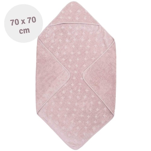 Kapuzenhandtuch Frottee 70 x 70cm rose