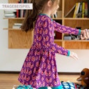 Vorschaubild Flatterkleid langarm Orangen
