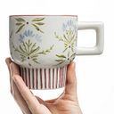 Vorschaubild Tasse RETROFLORIA Blumen blau 250 ml stapelbar