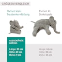 Vorschaubild Elefant klein Traubenkernfüllung  Wärmekissen leinen 35 cm