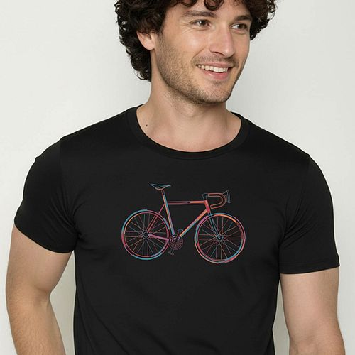 Herren - T-Shirt - Bio-Baumwolle - Fahrrad-Motiv