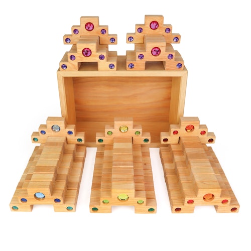 Farbtreppen 40 Stück im Holzrahmen 32 x 22 cm