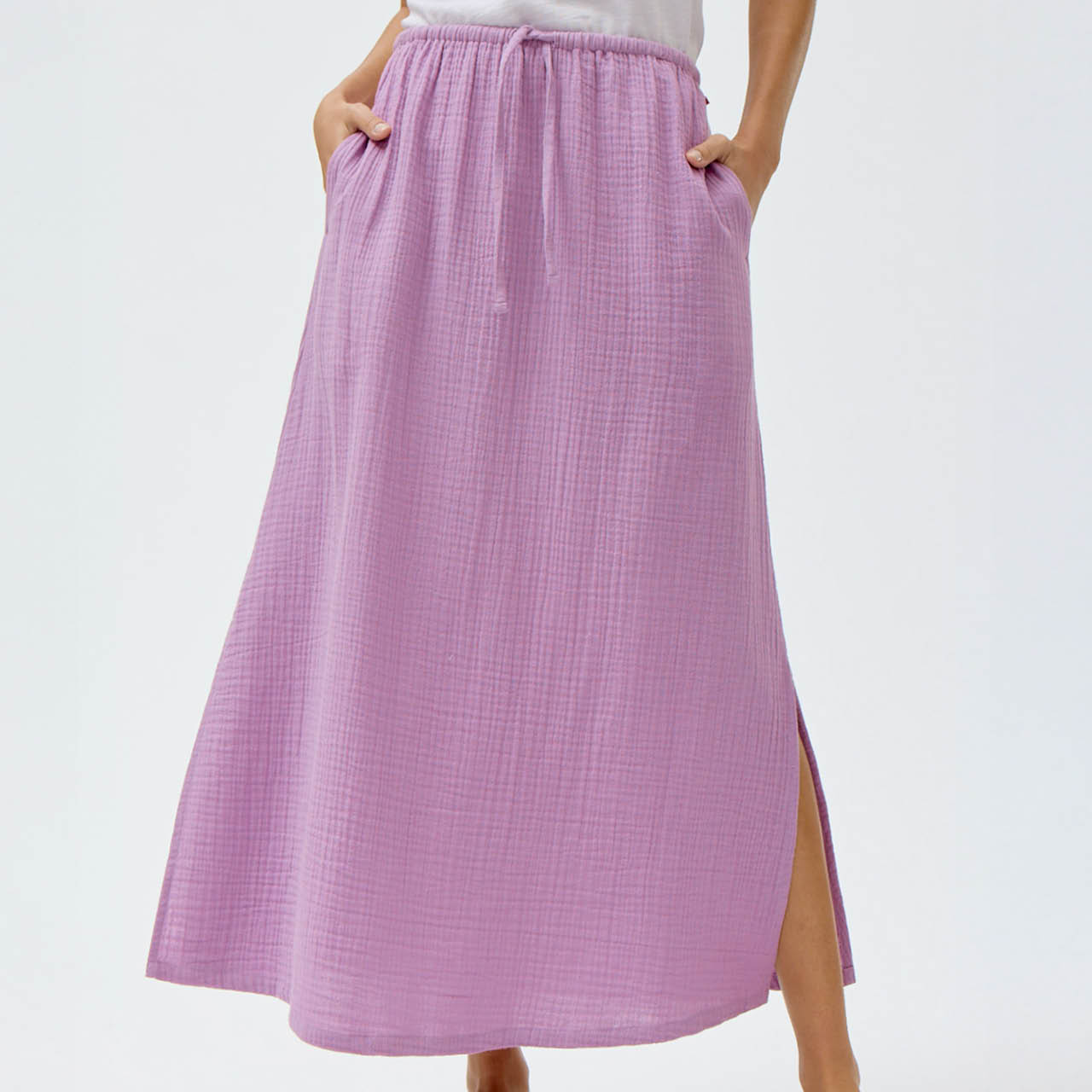 Musselin Rock lang Damen