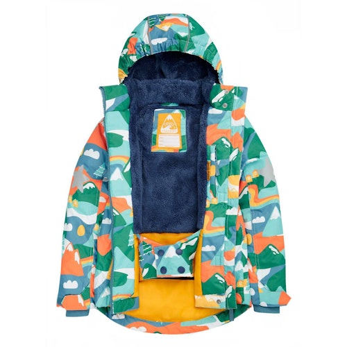 Schneejacke Retro-Motive gefüttert