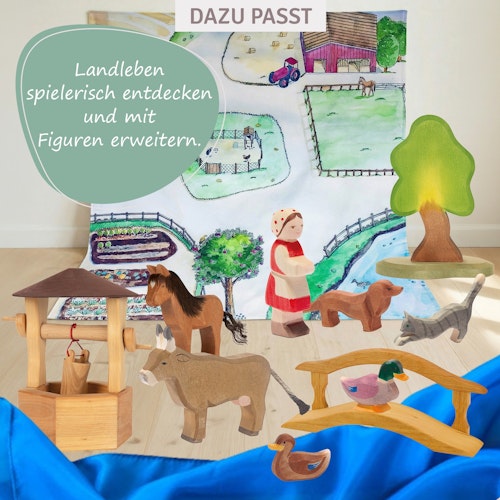 Almkuh stehend Holzfigur 11,5 cm