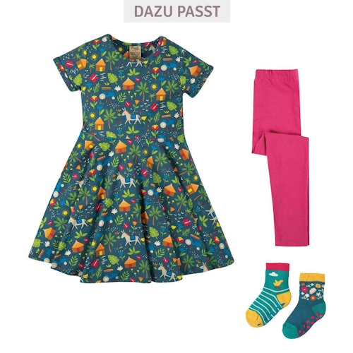 Flatter Sommerkleid Regenbogen