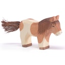 Vorschaubild Shetland Pony stehend Holzfigur 8 cm