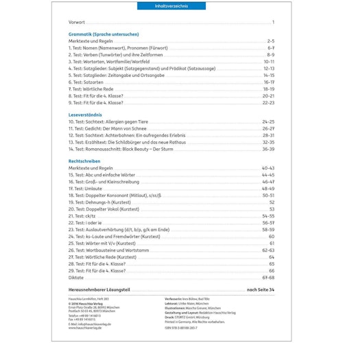 Deutsch Übungsheft Lernzielkontrollen 3. Klasse