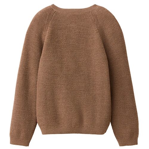 Merino Strickjacke kastanie meliert 122/128