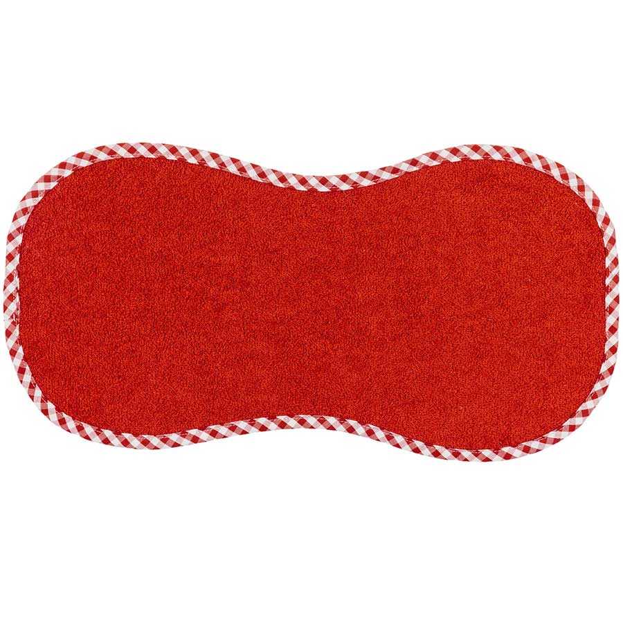 Spucktuch 43 cm lang, 22 cm breit Baumwollfrottee rot