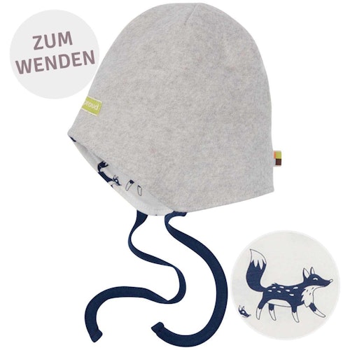Mütze zum Wenden und Binden Fleece
