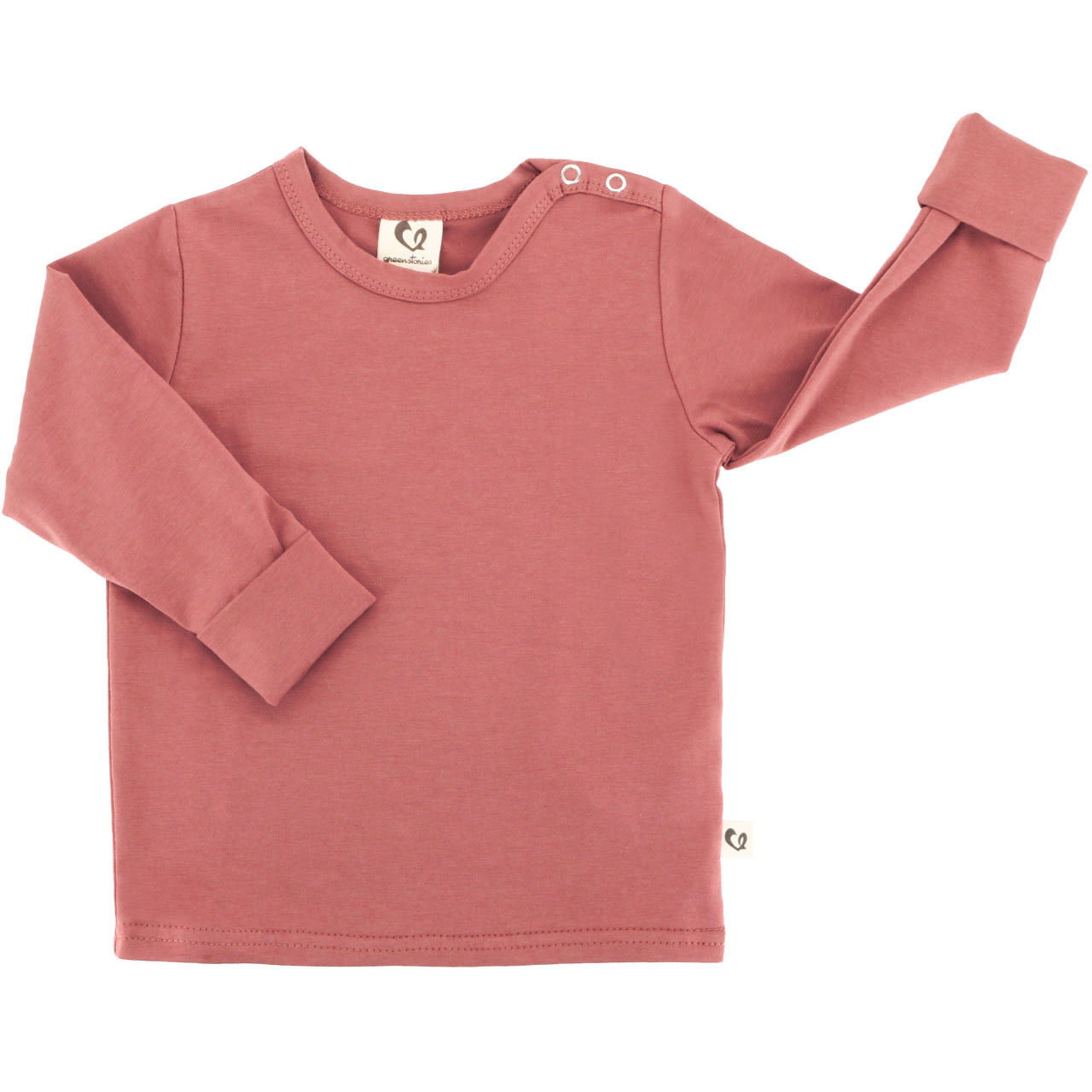 Mitwachsendes Bio Langarmshirt uni