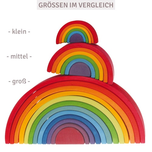 Regenbogen gross Grimms 12 teilig 35,5 cm - BUNT