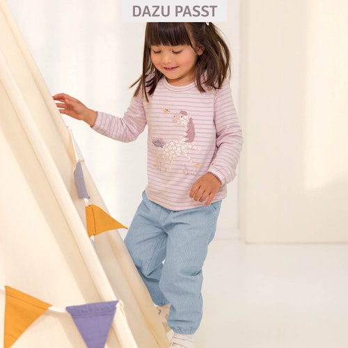 Lässige Hose jeansblau gestreift