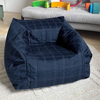 Sessel Sitzsack für Kinder dunkelblau-lila - 72 x 75 x 42 cm