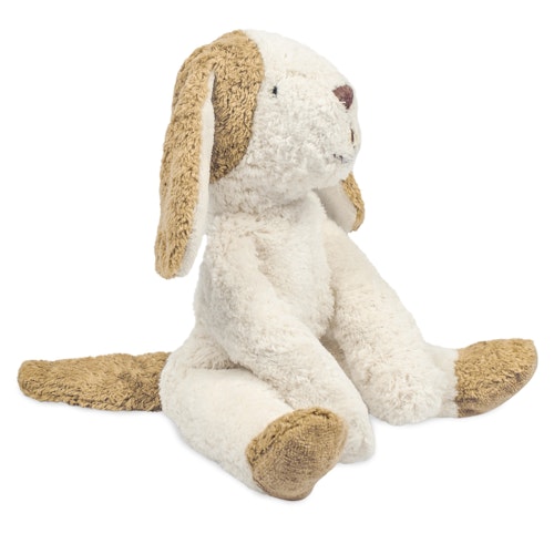 Bio Stofftier Hund weiß beige 27 cm