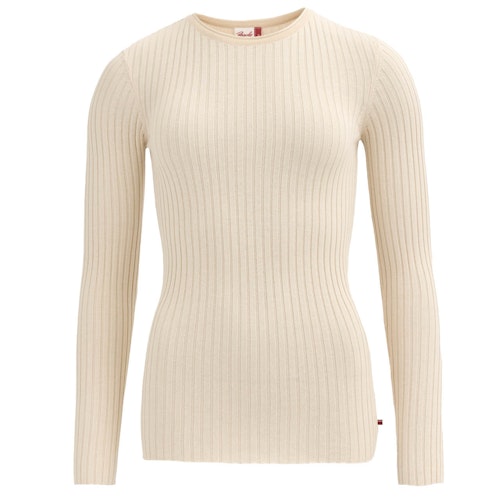 Taillierter Damen Rippstrickpullover