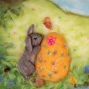 Vorschaubild Silhouette Het Wol Feetje - Osterhase
