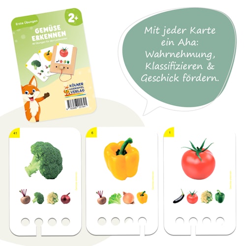 Erste Übungen - Gemüse erkennen Kartensatz