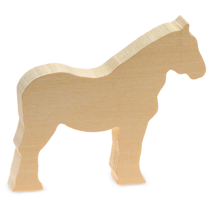 Schnitzrohling Holztier - Fohlen