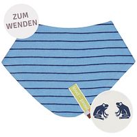 Wende-Dreiecktuch Streifen hellblau