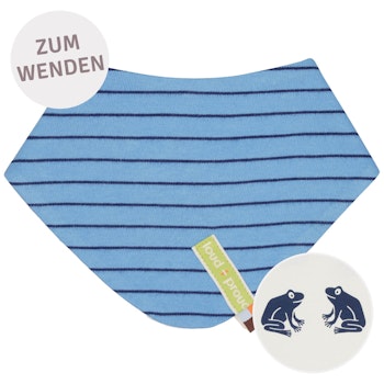 Wende-Dreiecktuch Streifen hellblau