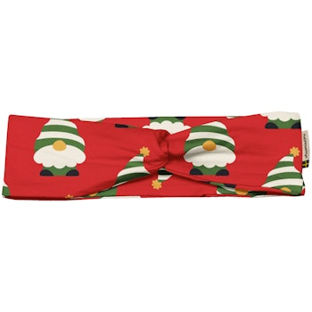 Elastisches Haarband Weihnachtself rot