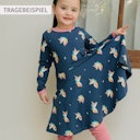 Vorschaubild Langarm Flatterkleid